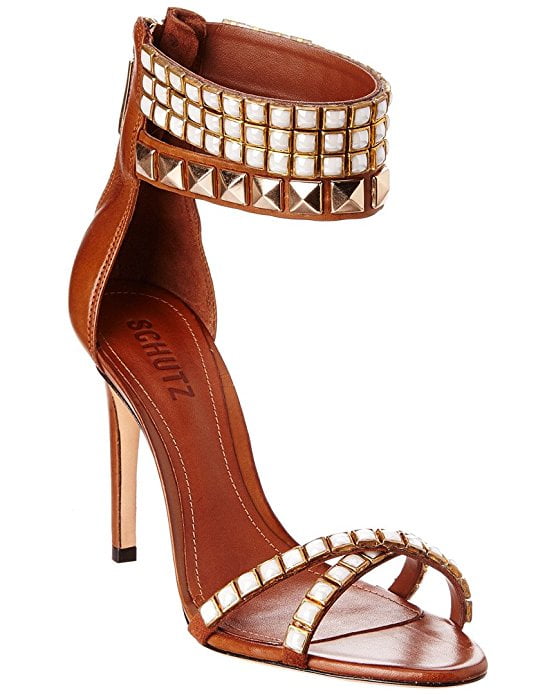 schutz studded sandals