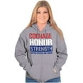 thumbnail image 3 of US Air Force Courage Honor Strength Zip Up Hoodie Men's Women's Brisco Brands S, 3 of 6
