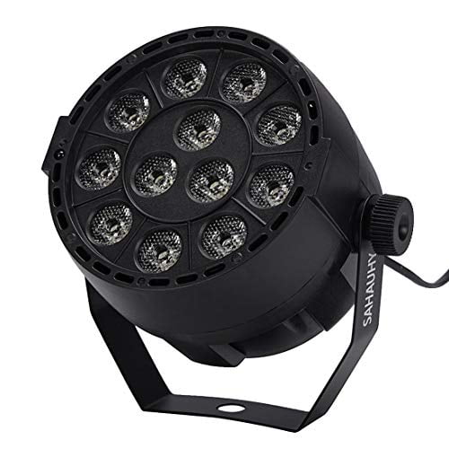 Stage Lights,SAHAUHY 12x1W LED RGB Dj Par Lights Sound Activated Remote DMX Control uplighting for Wedding Event Club Party 8 Packs