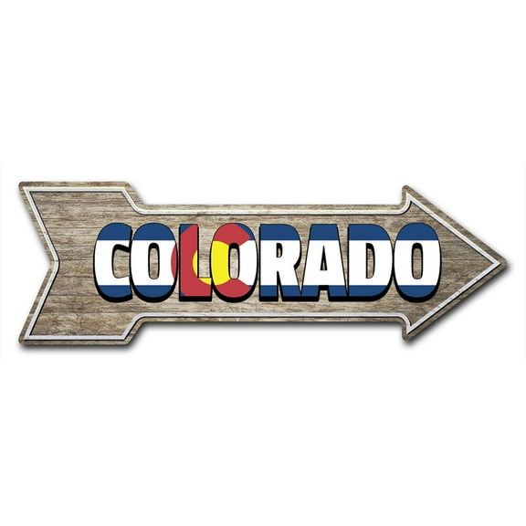 SignMission 10 x 30 in. Indoor & Outdoor Decor Direction Sticker Vinyl Wall Decals - Colorado - 24 in.