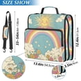 thumbnail image 2 of FORMRS Zipper Binder with Shoulder Strap 2-inch Ring 500 Sheet Capacity File Bag, Retro Beige Rainbow, 2 of 5