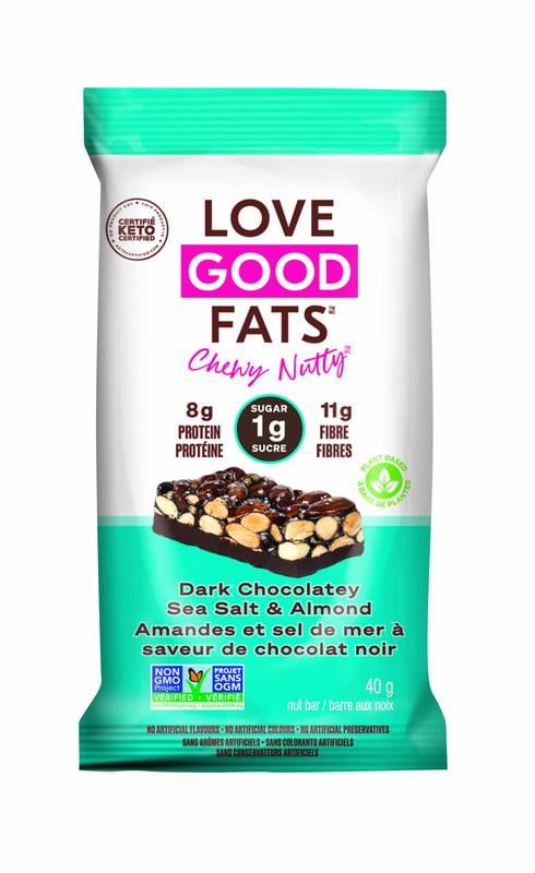 Chewy-Nutty Amandes et sel de mer a saveur de chocolat noir