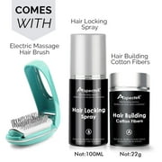 Hair Loss Concealer for Thinning Hair - Keratin Hair Building Fiber Set for Men & Women - Dark Brown