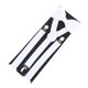 thumbnail image 2 of Conjunto de tirantes y pajarita para hombre, tirantes ajustables, accesorios de vestir para el hombro blanco, 2 of 9