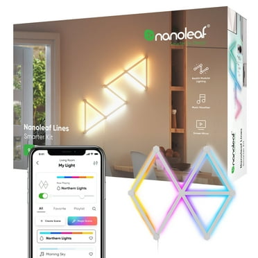 Nanoleaf Lines 60 Degrees Smarter Kit - Smart LED Wall Light Lines - 9pk