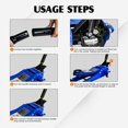 thumbnail image 3 of 3 Ton Low Profile Floor Jack with Foot Pedal, Heavy Duty Horizontal Double Pump Car Jack, Steel Racing Floor Jack with 6,600 lb Capacity for SUV Truck Auto Repair, Dual Piston Quick Lift Pump, 3 of 11