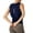 Dark Blue, variant on Women's Breathable Yoga Cover Up Tank Tops Loose Sleeveless Gym Training Black M
