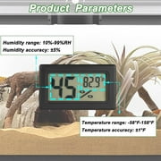 Tutuviw Reptile Thermometer and Humidity Gauge,2Pcs Digital Adhesive Reptile Terrarium Hydrometer,Bearded Dragon Tank Accessories Pet Humidity Meter Supplies for Leopard Crested Gecko