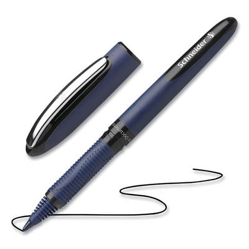 Schneider RED183001 0.6 mm Point One Business Rollerball Pen, Black
