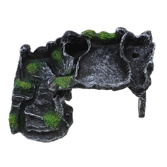 KALLORY Plataforma De Resina Para Reptiles Con Rampa Y Natural Para Acuario