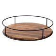 thumbnail image 1 of PEACNNG 3pcs Acacia Wood Lazy Susan Turntable Organizer Round Wooden Kitchen Countertop Rotating Spice Rack With Steel Sides 9/7/6 Inch Storage for Dining Table Cabinet Cupboard Pantry Re, 1 of 4