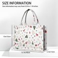 thumbnail image 3 of Large Capacity Tote Bag,White Christmas Reindeer Pattern Handbag Fashion Luxury Tote Bag,15.7"x13"x 5.1" Inches,Laptop Compatible, 3 of 6