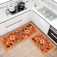 thumbnail image 2 of Kitchen Rugs and Mats Non Skid Washable Set of 2,Boho Floral Modern Farmhouse Bohemian Kitchen Runner Rugs with Rubber Backing for Kitchen Decor and Accessories (Green 17"x47"+17"x30"), 2 of 10