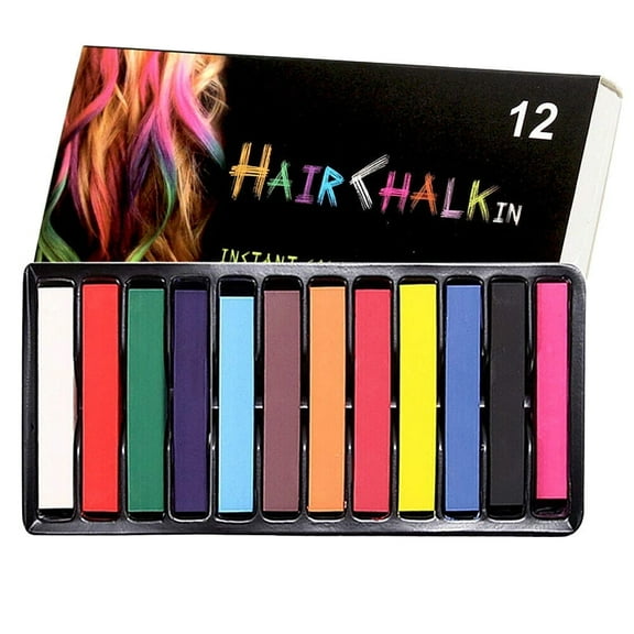 US 12 Color Set Temporary Hair Chalk Set Washable Color One-time Dye Kid Safe