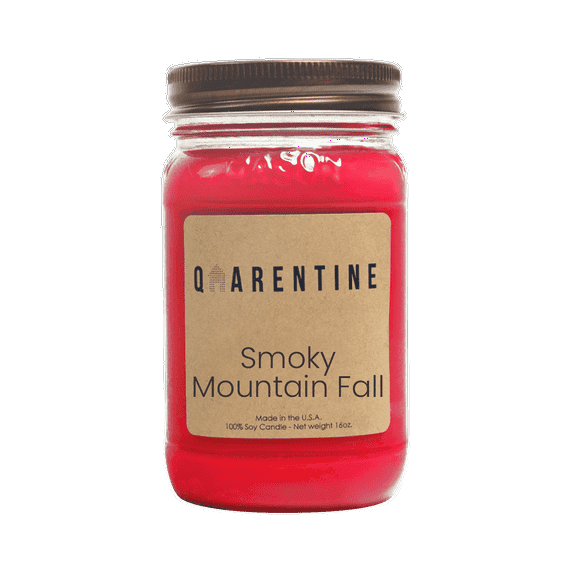 Natural Organic Smoky Mountain Fall Soy Wax Candle 16oz, Warm Autumn Notes, Aromatherapy & Massage Oil - Quarentine Essentials by Carla Miles