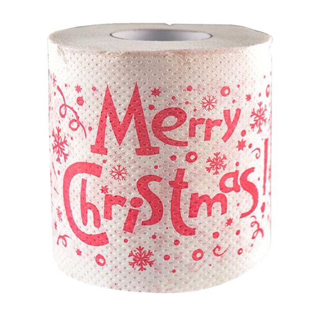Papel higiénico navideña Decoración de escritorio / Decoraciones navideñas divertidas - Broma novedosa para Gags Madness Santa_A Macarena Rollo de papel higiénico de Navidad