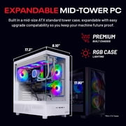 Skytech Azure Gaming PC Desktop INTEL Core i7 14700F MC NVIDIA GeForce RTX 5060 1TB NVMe SSD 32GB DDR5 RAM, AIO Liquid Cooling Windows 11