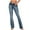 Blue, variant on Women’s Low Waisted Skinny Flare Jeans, Stretch Denim Slim Fit Butt Lifting Pants, Classic Low Rise Jeggings