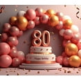 thumbnail image 4 of Golden Sparkling Happy 80th Birthday Banner Party Supplies Background Decorations Celebration Photography Props Backdrop Birthday Party, 4 of 8