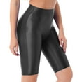 thumbnail image 3 of Haitryli Women Shiny Sport Yoga Shorts Pants Short Legging Biker Shorts High Waist Workout Booty Black M, 3 of 7