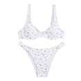 thumbnail image 2 of ZHOGXU Women's Tankini Swimsuit Sleeveless Solid Color Top And Bottoms Comfortable Stylish Bikini Sets Swimwear For Beach Pool,White,L, 2 of 5