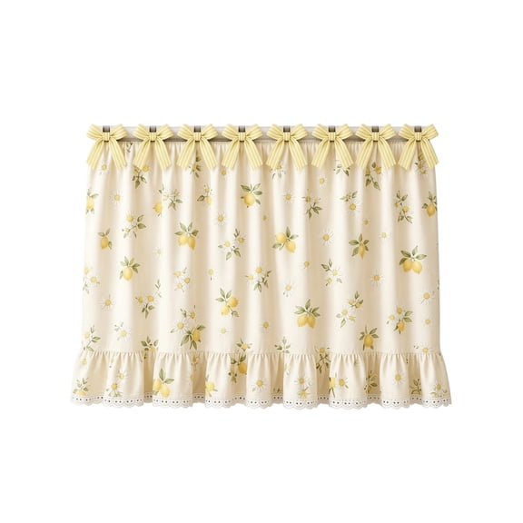 StlyGar Stove Skirt Oven Curtain for Kitchen Decor Sunflower Cotton Stove Curtain with Lace Ruffle Trim & Ribbon Ties, Oven Curtain Cover & Oven Skirt Curtain for Kitchen