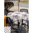 thumbnail image 5 of Outdoor Tablecloths with Umbrella Hole & Zipper, Purple Spring Floral 60x60 Inch Square Tablecloths, Farmhouse Flowers Modern Art Waterproof Table Cloth, Patio/Pool/Picnic Table Covers, 5 of 8
