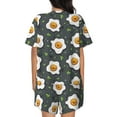 thumbnail image 3 of Kdxio Cute Poached Eggs Print Pajamas Sets for Women Short-Sleeved Pjs with Lounge Shorts Two Piece Sleepwear S-4XL, 3 of 9