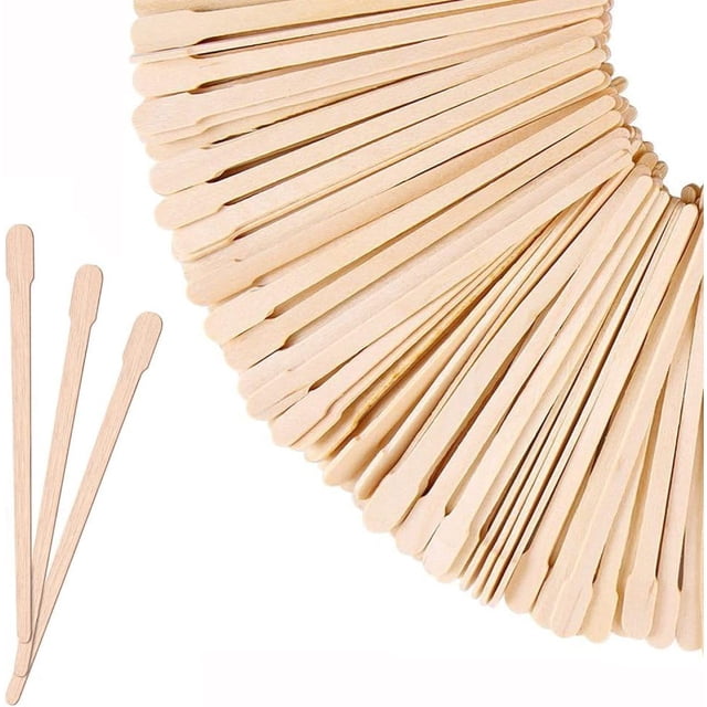 Genérico wefenad Palitos de Cera de Madera, espátulas de Cera de Madera para depilación, aplicres para Cuerpo, piernas, Rostro o Manualidades de Madera, 200 Unidades l-0