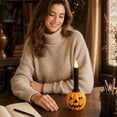 thumbnail image 4 of Tuvgenk Night Lights LED Lamp Pumpkin Plastic Multicolor Halloween Decor Gifts Fall Bedside Touch Lamp for Halloween, Front Porch, Patio, Yard, 4 of 8