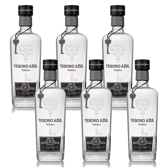 Pack de 6 Tequila Tesoro Azul Cristalino 750 ml Tesoro Azul Cristalino