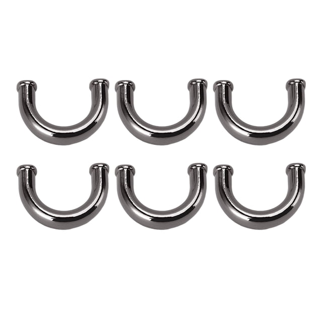 U Rings, 10 Sets Metal U Rings Buckle Handbag Connector with PH Screws Strong Long Lasting StableTrusted for Leather Crafts