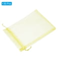 thumbnail image 3 of Uxcell 50Pcs Fruit Protection Bags 7.87x5.9" Nylon Garden Fruit Netting Cover Bags Drawstring Mesh Gift Bags Yellow, 3 of 6