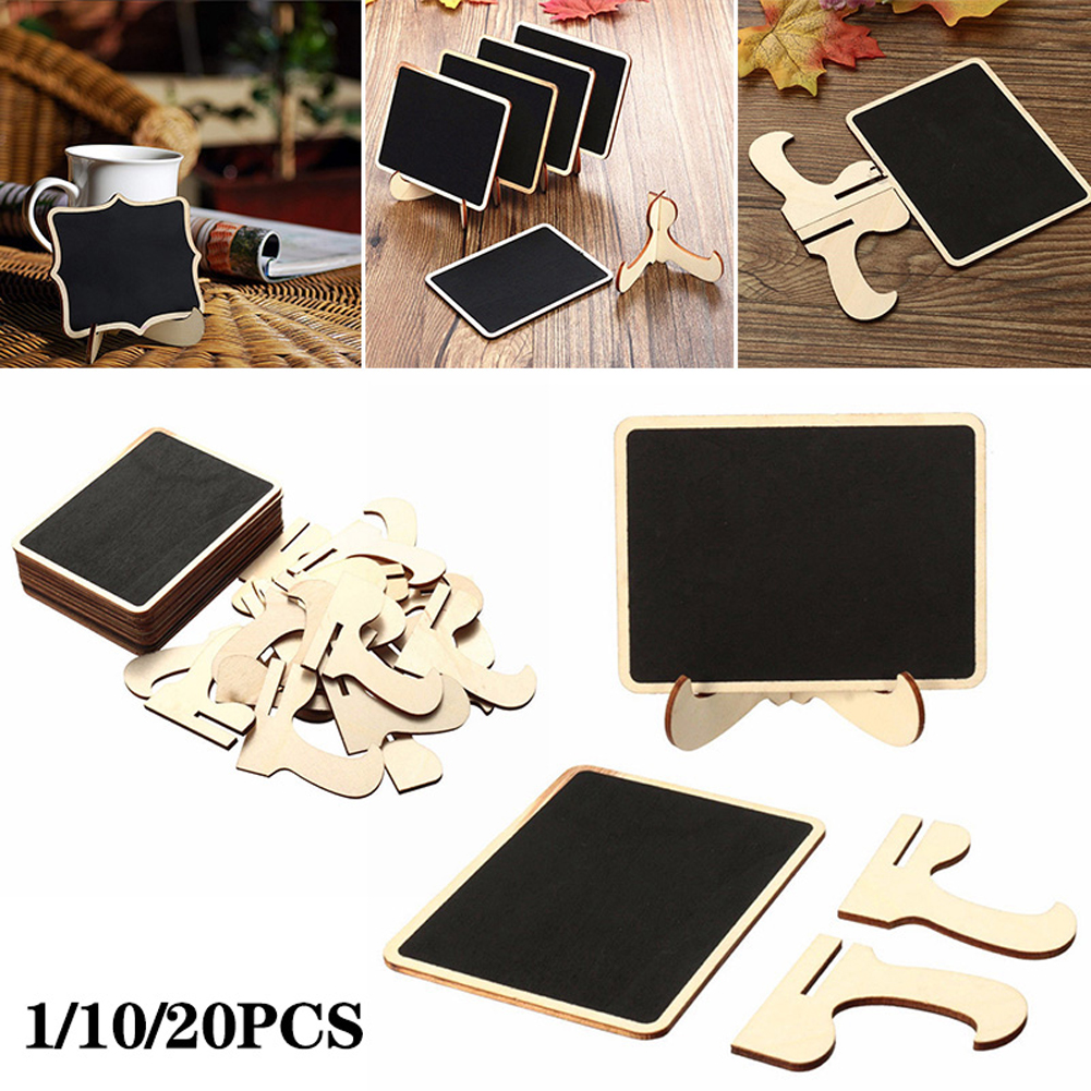 Mini Blackboard, 1/10/20 PCS Blackboard with Stand for Party Wedding