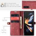 thumbnail image 2 of Wallet Case for Samsung Galaxy Z Fold4, Premium PU Leather Card Slots Holder RFID Blocking Flip Cover with Magnetic Closure Kickstand Soft Silicone Shockproof Case for Samsung Galaxy Z Fold4,Red, 2 of 7