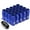 Blue, variant on J2 Engineering LN-T7-002-125-BL J2 Engineering 7075 Aluminum M12 x 1.25 16 Pcs Open End Lug Nut 4 Pcs Lock with Key Blue