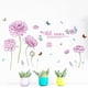 thumbnail image 2 of Un conjunto de pegatinas de pared románticas con flores de mariposa, pegatinas de pared para, 2 of 5