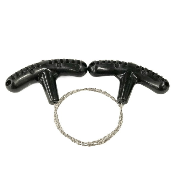 Eigraketly Herramienta de viaje de acero portátil, hoja afilada, tamaño compacto, sierra de supervivencia para exteriores, equipo de carpas negro 70CM