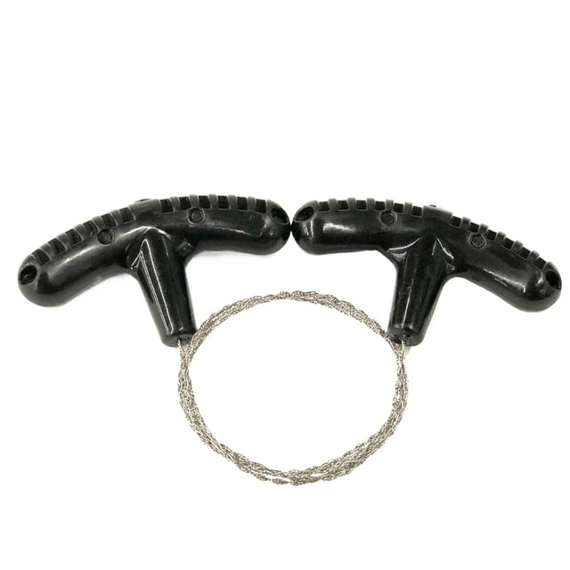 Advancent Herramienta de viaje de acero portátil, hoja afilada, tamaño compacto, sierra de supervivencia para exteriores, equipo de carpas negro 70CM