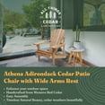 thumbnail image 3 of All Things Cedar AT20 Wood Western Red Cedar Outdoor Adirondack Chair - 36L x 36W x 37H, 3 of 8