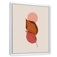 thumbnail image 3 of Designart 'A Red Full Moon Over Two Autumn Leaves' Modern Framed Canvas Wall Art Print, 3 of 5