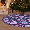 thumbnail image 6 of Yiaed crystal Skull flower cool Print Christmas Tree Skirt , Tree SkirtsTree Mat for Christmas Winter Holiday Indoor Decorations-48", 6 of 7