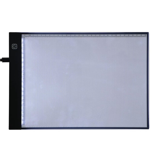 LED Ultra-Thin Drawing Board Acrylic LED Copy Board 8900K Sketching Animation Stencilling A4 Tracing Light Box Three-Speed Dimming LED Drawing Tracer with USB Data Cable