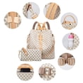 thumbnail image 3 of Makes Mochila Monedero para Mujer Bolso de Viaje de Cuero PU Bolso de diseño Convertible con Monedero 2 Piezas, 3 of 5