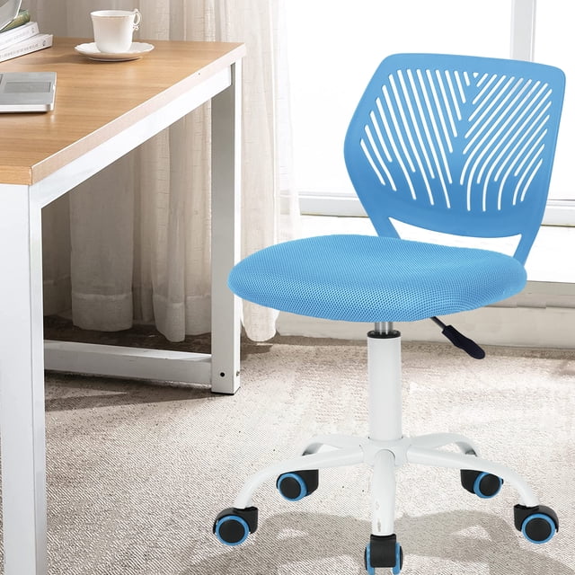 Silla de oficina giratoria de 360 grados ajustable en altura FurnitureR Azul CARNATION