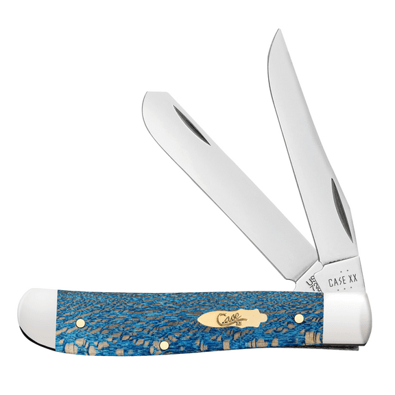 Case Knives Blue Sycamore Wood - Sm Mini Trapper