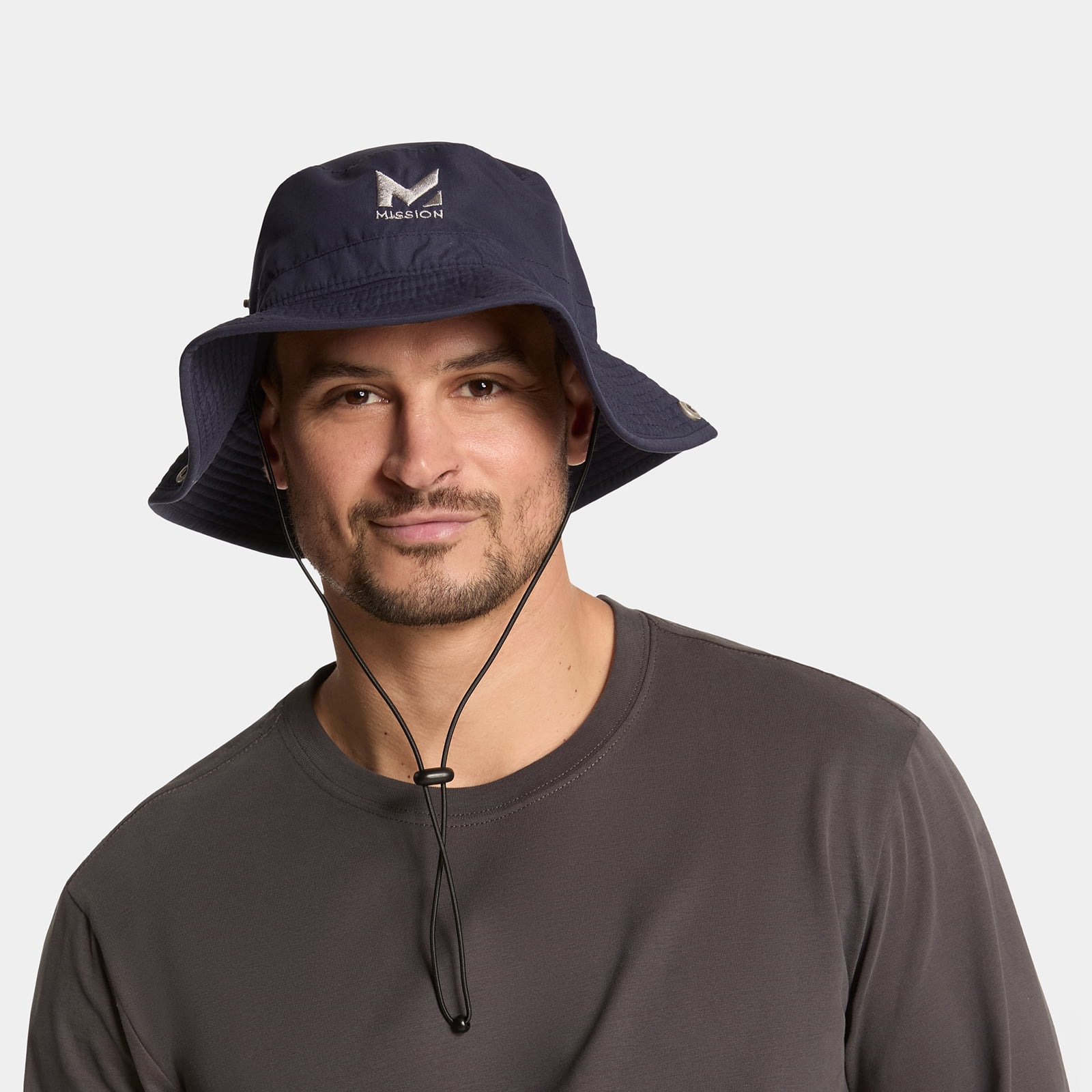 MISSION Cooling UPF Bucket Hat - Unisex Sun Hat for Hiking, Golfing & Fishing - Sweat & Water Activated Technology - Navy