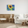 thumbnail image 3 of Stupell Industries Sunflower on Blue Botanical & Floral Photography White Framed Art Print Wall Art, 30 x 24, 3 of 9