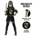 thumbnail image 2 of Morph Joan of Arc Costume Girls Halloween Costume for Girl Black Medium, 2 of 6