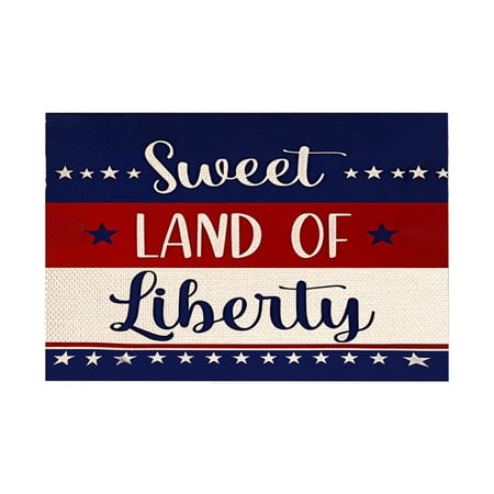 

Anckoeil Independence Day Series Placemats Linen Printed Placemats Guest Dining Room Kitchen Heat Insulation Decor Cloth